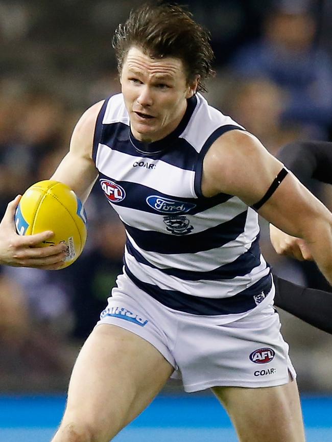 Patrick Dangerfield in action against Carlton.