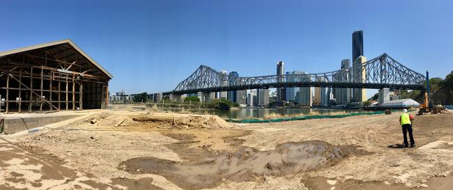 The Howard Smith Wharves redevelopment is under construction.