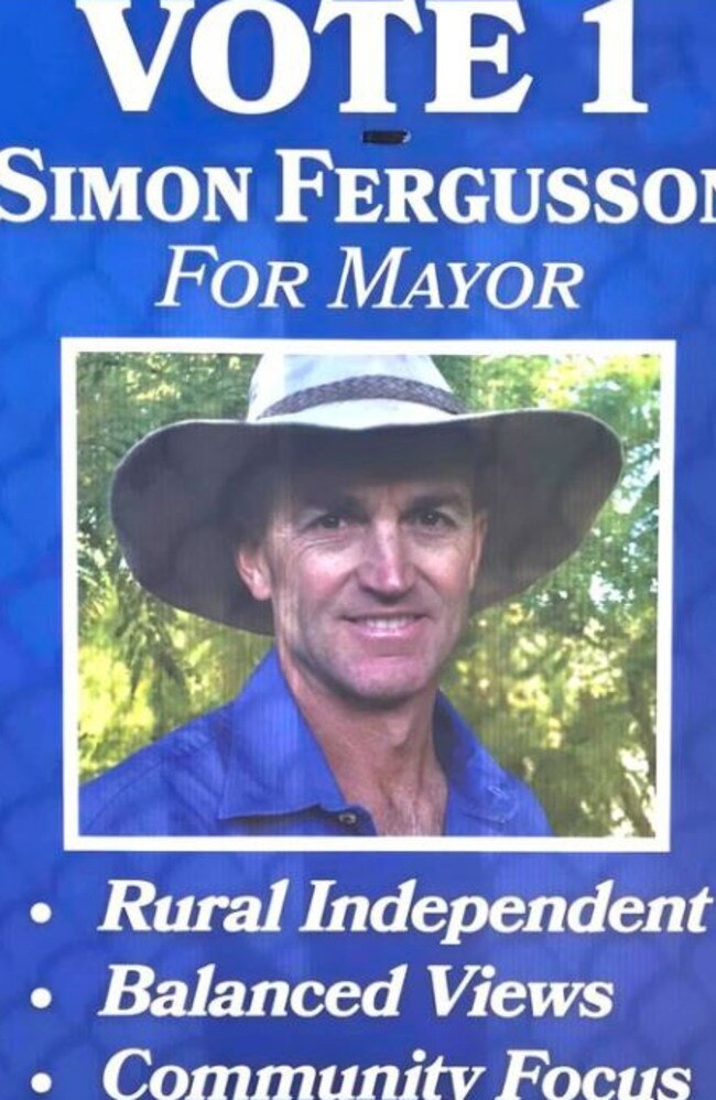 One of Simon Fergusson’s campaign posters.