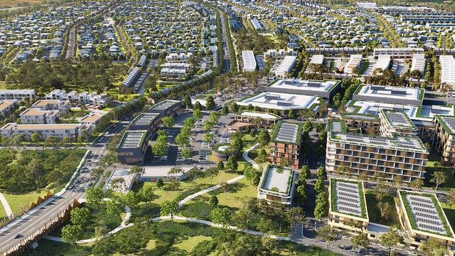 Menangle Park masterplan artist impression. Picture: Dahua Group