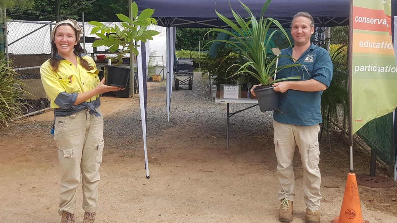 GROWING ECONOMY: Noosa Landcare nursery managers Owen Snowden, and Jasmine Connors.