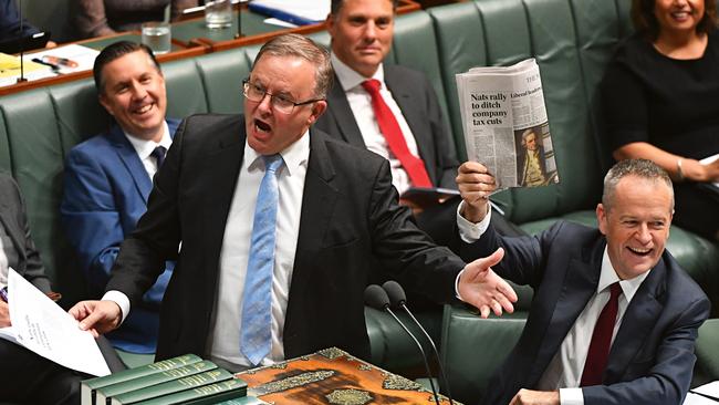 Alongside then ALP leader Bill Shorten in question time last year. (Pic: Supplied)