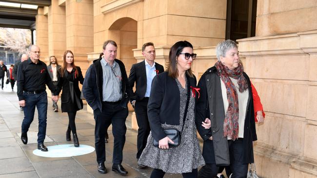 Supporters of the Naismith family were left devastated after the judge cleared Campbell on Friday. Picture: Tricia Watkinson