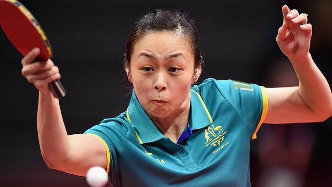 Miao Miao in action against Wales. Photo: Getty Images