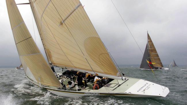What was the name of the yacht Australia II (pictured) defeated to win the America’s Cup in 1983? Picture: Yachting A/CT
