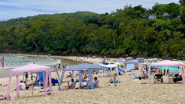 CoolCabanas are the latest summer craze, as seen on Noosa Beach.