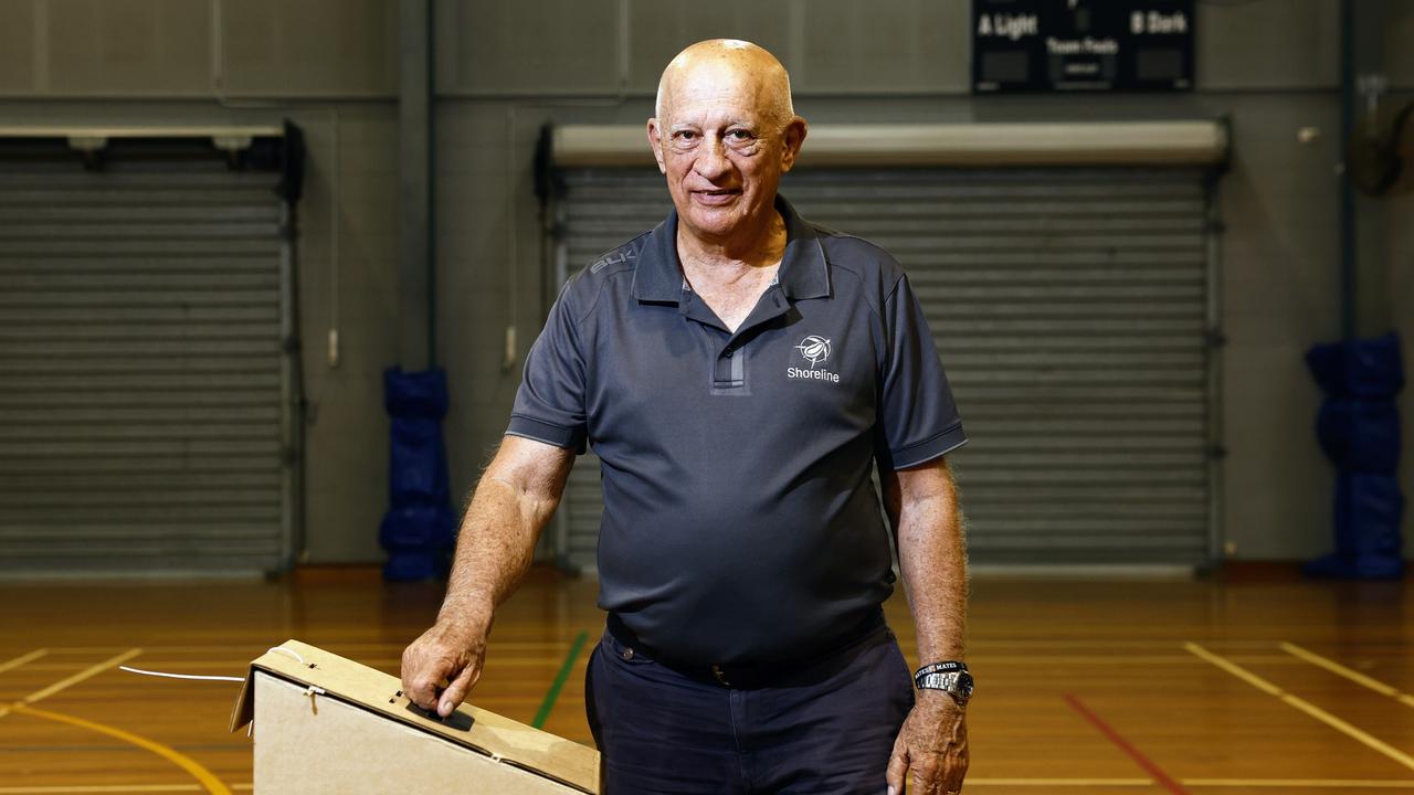 Cairns Mayor Bob Manning casts his vote into the ballot box for the referendum on the Indigenous Voice to Parliament. Picture: Brendan Radke