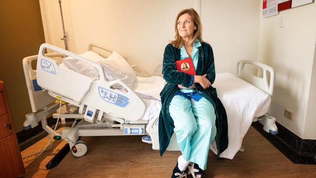 Speaking from her hospital bed just one month after her shock cancer diagnosis,Fiona Patten is gearing up for a return to the campaign trail. Picture: Tony Gough