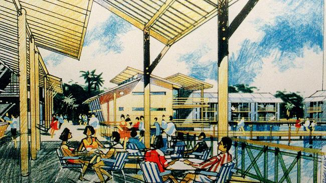 An early artist impression showing the bright hope for the resort.