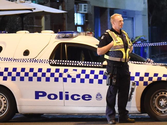 A man's body has been discovered on the footpath in St Phillips street Brunswick East. Picture: Nicole Garmston