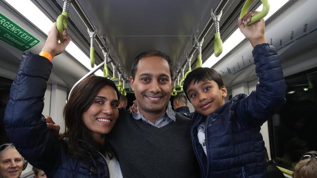 Prem and Amelia Mascarenhas with their son Daniel, 7. Picture: David Swift.