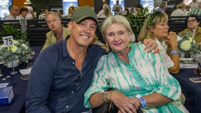 Trainer Tony Gollan with Jennifer Acton after she purchased Hi Barbie. Picture: Magic Millions