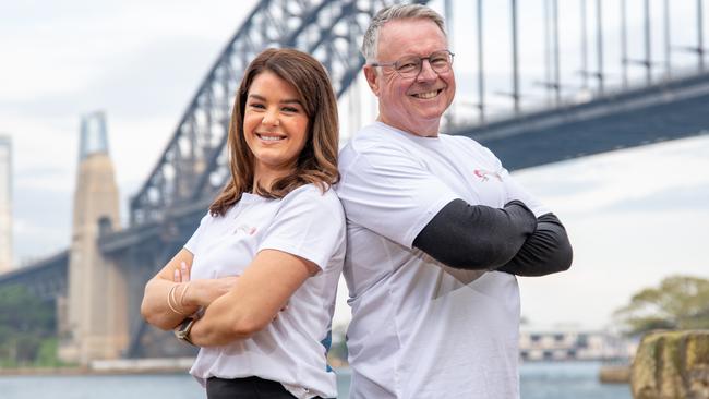 Around 150 family and friends will join Grace and Joel Fitzgibbon running in the City to Surf to raise money for the Commando Welfare Trust. Picture: Thomas Lisson