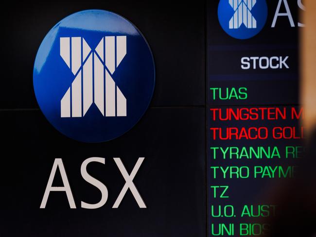 SYDNEY, AUSTRALIA - NewsWire Photos, October 29 2024. GENERIC. Stocks. Finance. Economy. Stock price ticker of the Australian Stock Exchange, ASX, at their offices on Bridge Street. Picture: NewsWire / Max Mason-Hubers