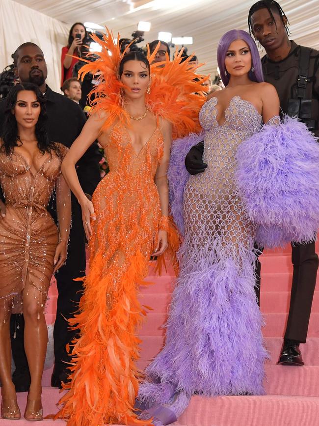 Kanye, Kim, Kendall, Kylie and Travis at last year’s Met Gala. Picture: AFP