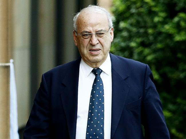 Eddie Obeid outside Darlinghurst court on a lunch break in his trial. Picture: John Appleyard