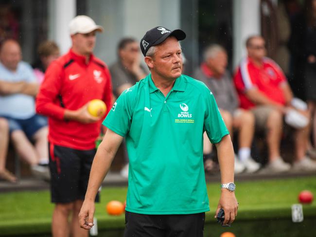 Lee Schraner competing in the 2024 World Champion of Champions bowls event at the Browns Bay Bowling Club in Auckland. Picture: Bowls New Zealand