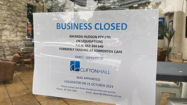 Sorrentos Cafe in Mount Gambier has closed down suddenly.