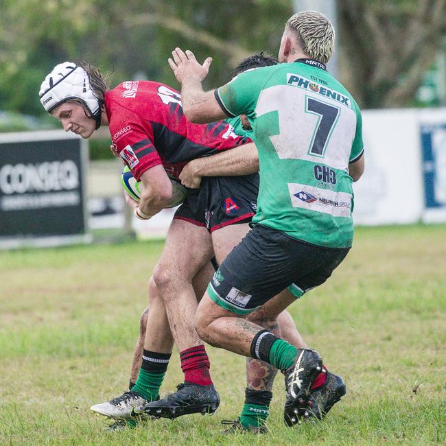 Griffith Uni Colleges Knights and Palm Beach Currumbin Alleygators at Heeb Street, Ashmore. Picture; Glenn Campbell