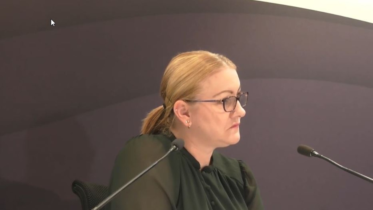 Veronica Burton, a former Serious Event Review Team reviewer who was tasked with looking into serious incidents at Ashley Youth Detention Centre, gives evidence to Tasmania's child sexual abuse commission of inquiry.