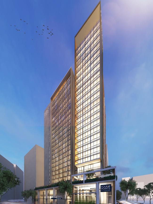 A concept design for the Four Points by Sheraton hotel planned for Blacktown.