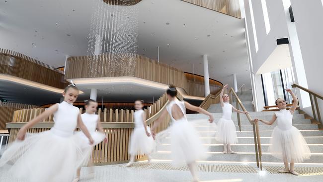 SUNDAY TELEGRAPH - 3/12/19Young dancers from GB Dance Co. in Chipping Norton pictured in the foyer of the new "Coliseum West HQ". Picture: Sam Ruttyn