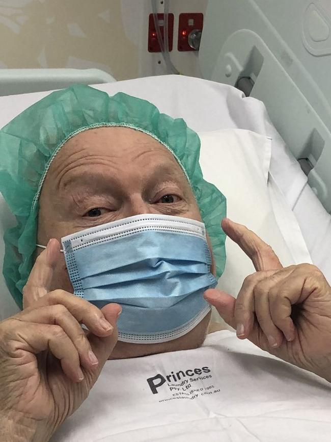 Bert Newton in hospital. Picture: Instagram