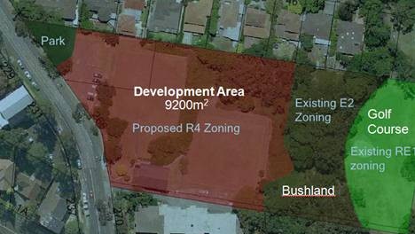 Concept land maps of the proposed development on Longueville Rd, Lane Cove.