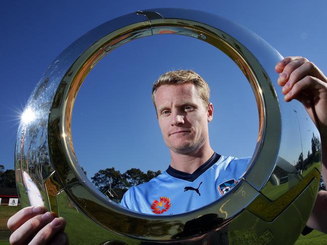 Veteran striker Matt Simon has re-signed with Sydney FC. Picture: Virginia Young