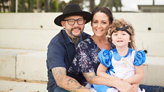 Dan and Steph Mulheron with their daughter Emmy.