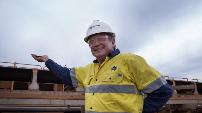 Andrew Forrest pictured at Fortescue Metals’ new Iron Bridge magnetite project last month.