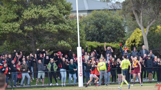 The moment the premiership was won. Photo: Shannon Meehan.