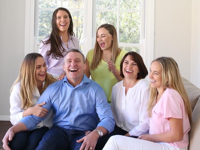 Paul White with his wife Angela and daughters Emily, Madeleine, Molly, and Annabel. Photography David Kelly