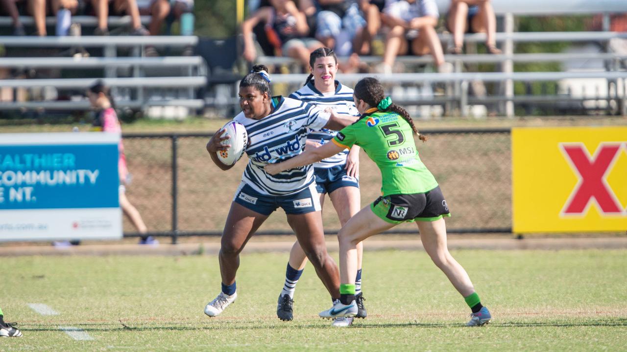 Ellie Niki as the Darwin Brothers take on the Palmerston Raiders in the 2023 NRL NT women's grand final. Picture: Pema Tamang Pakhrin