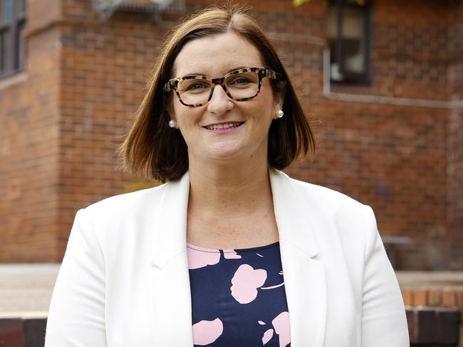 Education Minister Sarah Mitchell reveals the latest Covid school plan. Picture: Tim Hunter