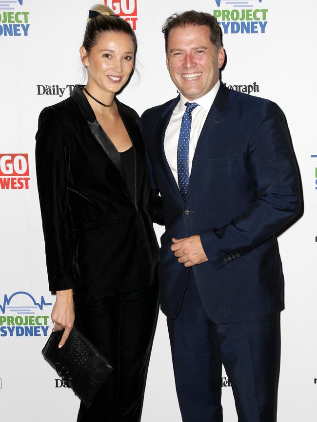 Jasmine Yarbrough and Karl Stefanovic at the Project Sydney Dinner Gala held at the Bankstown Sports Club in Bankstown. Picture: Christian Gilles