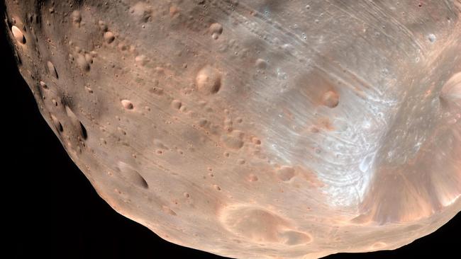 Mars’ moon Phobos as photographed in 2015.