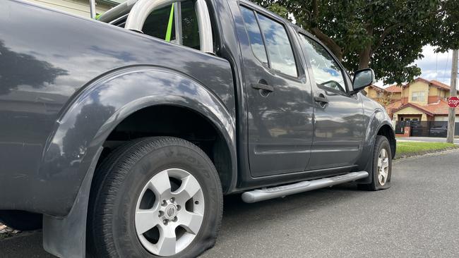 More than 40 vehicles were damaged in a tyre-slashing spree in Moonee Ponds on September 29. Picture: Liam Beatty.