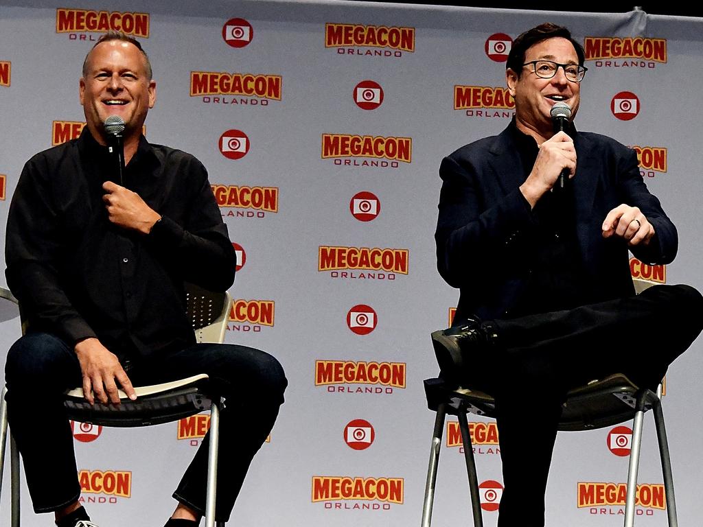 Coulier and his former co-star, Bob Saget, in 2021. Saget passed away in early 2022. Picture: Gerardo Mora/Getty Images