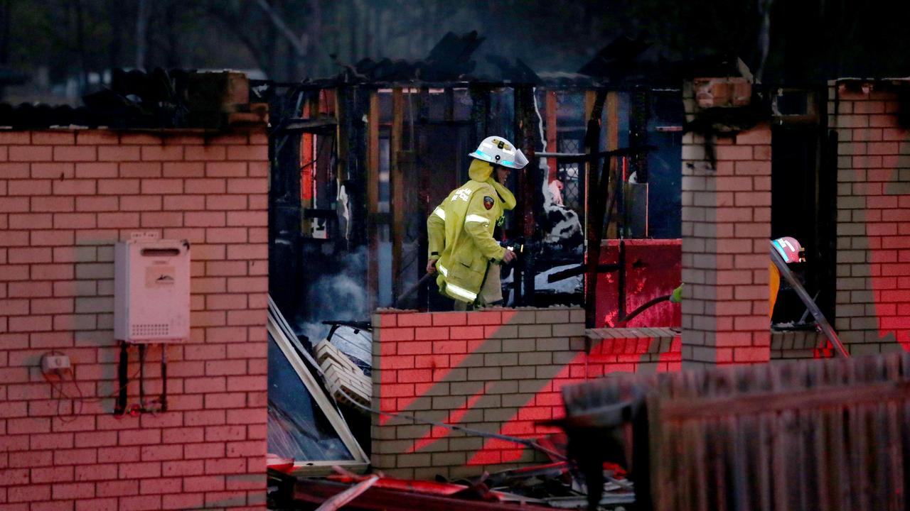 A Laidley home was destroyed by fire yesterday. Picture: Steve Pohlner