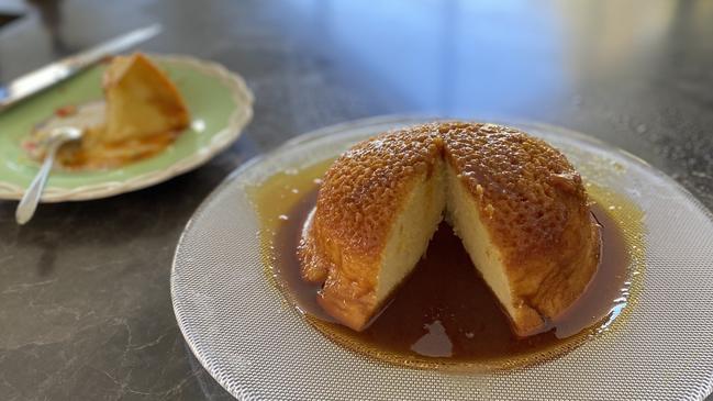 Steamed golden syrup puddings.