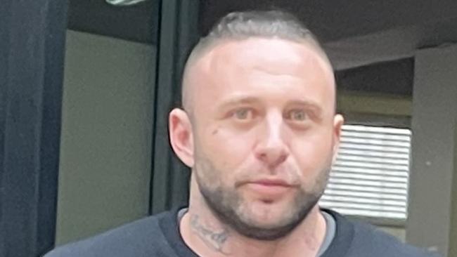 A former alleged Hells Angel bikie who is prohibited from owning firearms instead armed himself with a baton, a court has heard. Meyez Elkerdi, 31, appeared in Sutherland Local Court on Tuesday where he pleaded guilty and was sentenced for being in possession of a prohibited weapon without a permit. Picture: Ashleigh Tullis