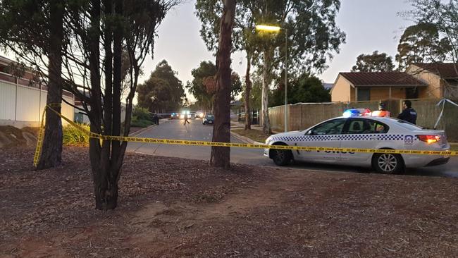 The man was shot after allegedly threatening police with a gas bottle and a knife. Picture: Elizabeth Henson