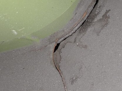 Cracks in the CAF Urbos 3 trams. Picture: supplied