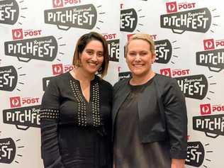 Australia Post General Manager of Small Business Rebecca Burrows and Regional Pitchfest founder Dianna Sommerville. Picture: Travis Longmore