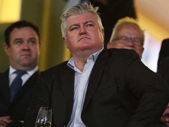 Stuart MacGill at the simulcast of the state memorial service for Australian cricketer Shane Warne last week. Picture: Getty Images