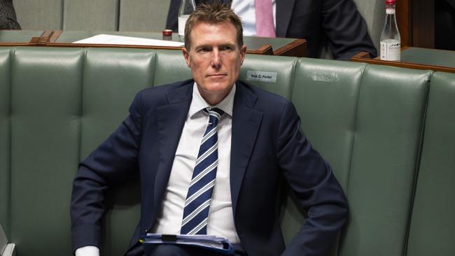 Christian Porter during Question Time at Parliament House in Canberra on Tuesday. Picture: Martin Ollman