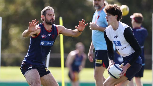 Brodie Grundy during Tuesday’s training session. Picture: Michael Klein