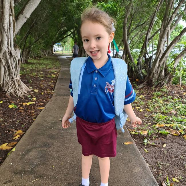 Azlyn Passmore going into Transition at Jingili Primary School. Picture: Zoe Passmore