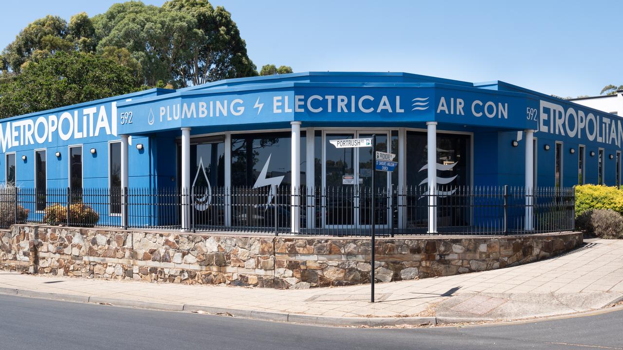 The Metropolitan Plumbing Glen Osmond offices. Picture: Tim Joy